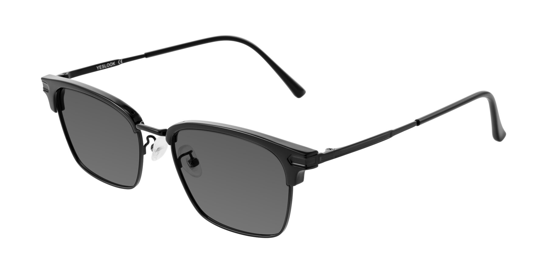 Angle of Adsule in Black with Medium Gray Tinted Lenses