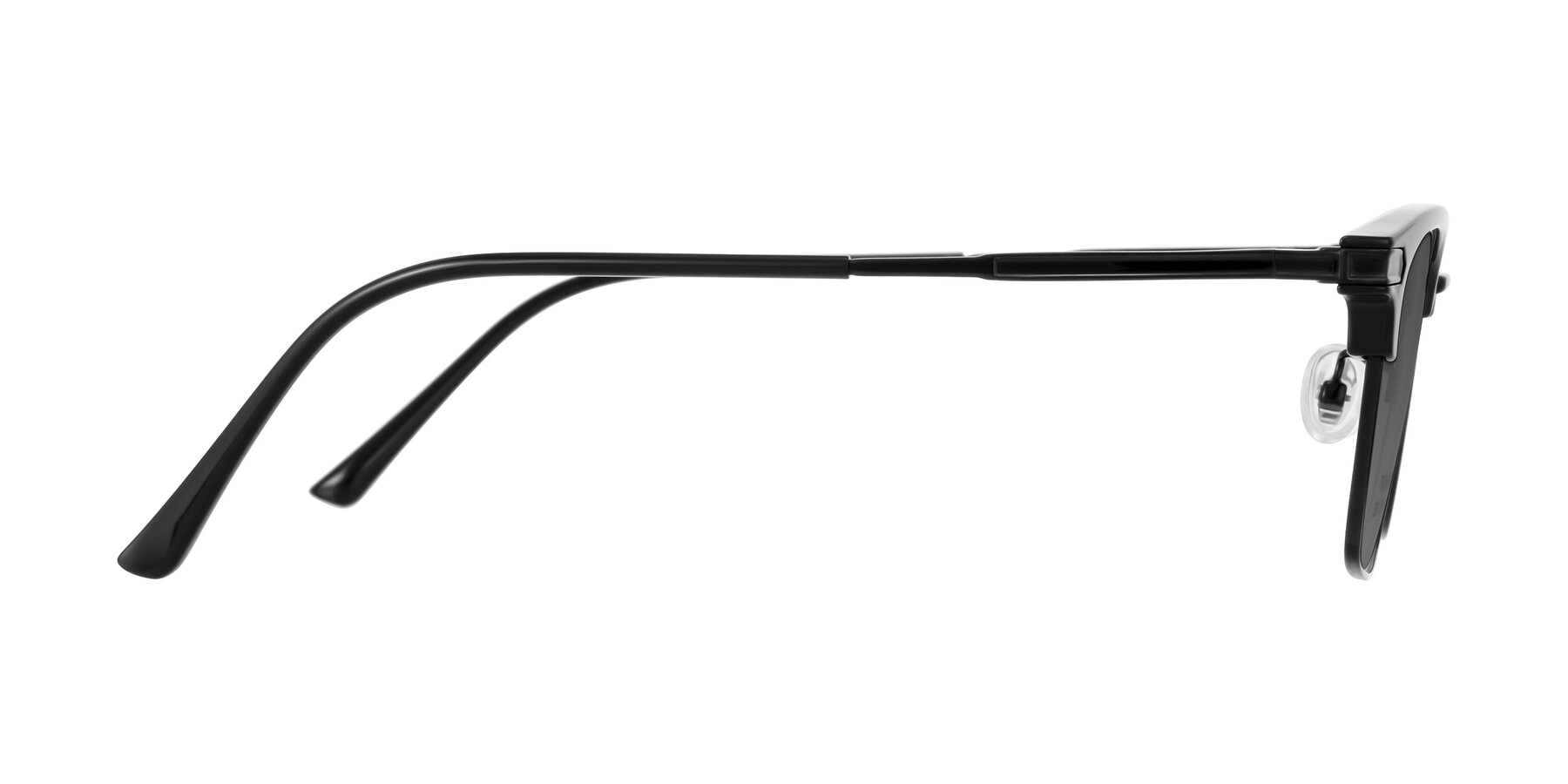 Side of Adsule in Black with Medium Gray Tinted Lenses