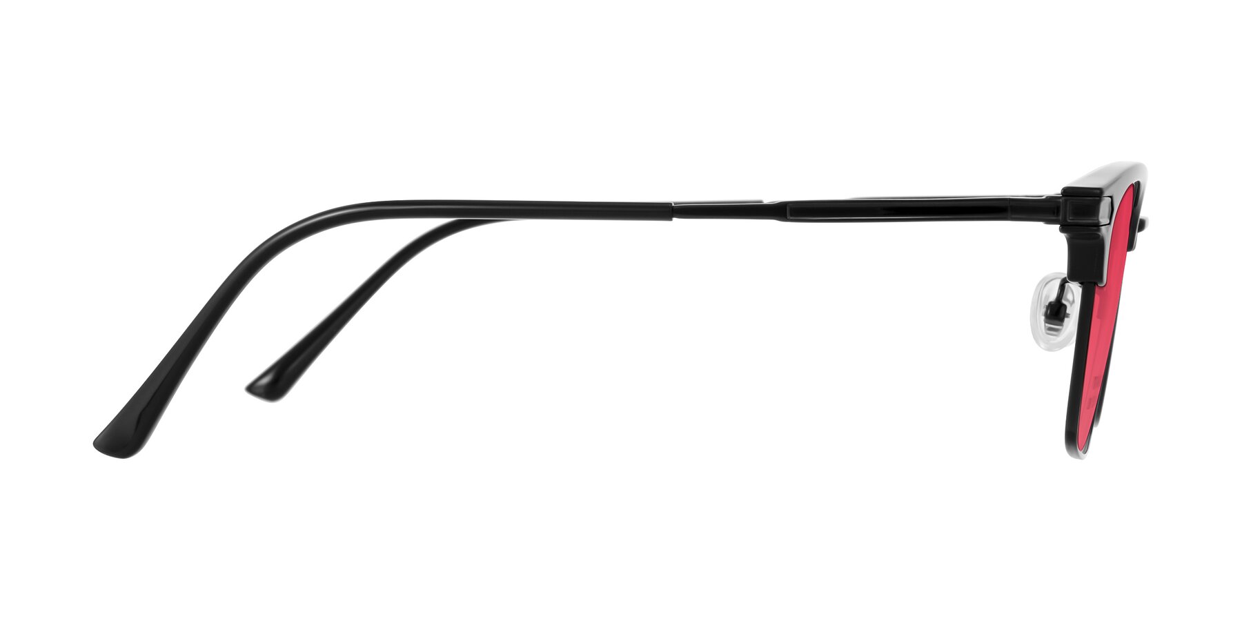 Side of Adsule in Black with Red Tinted Lenses