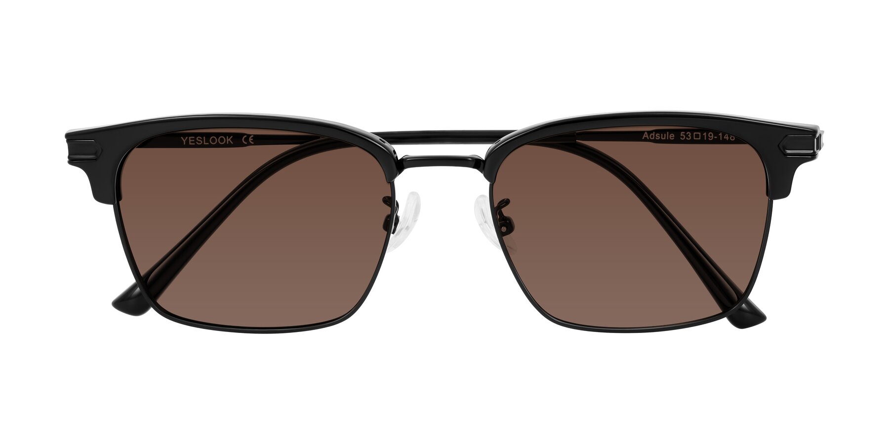 Folded Front of Adsule in Black with Brown Tinted Lenses