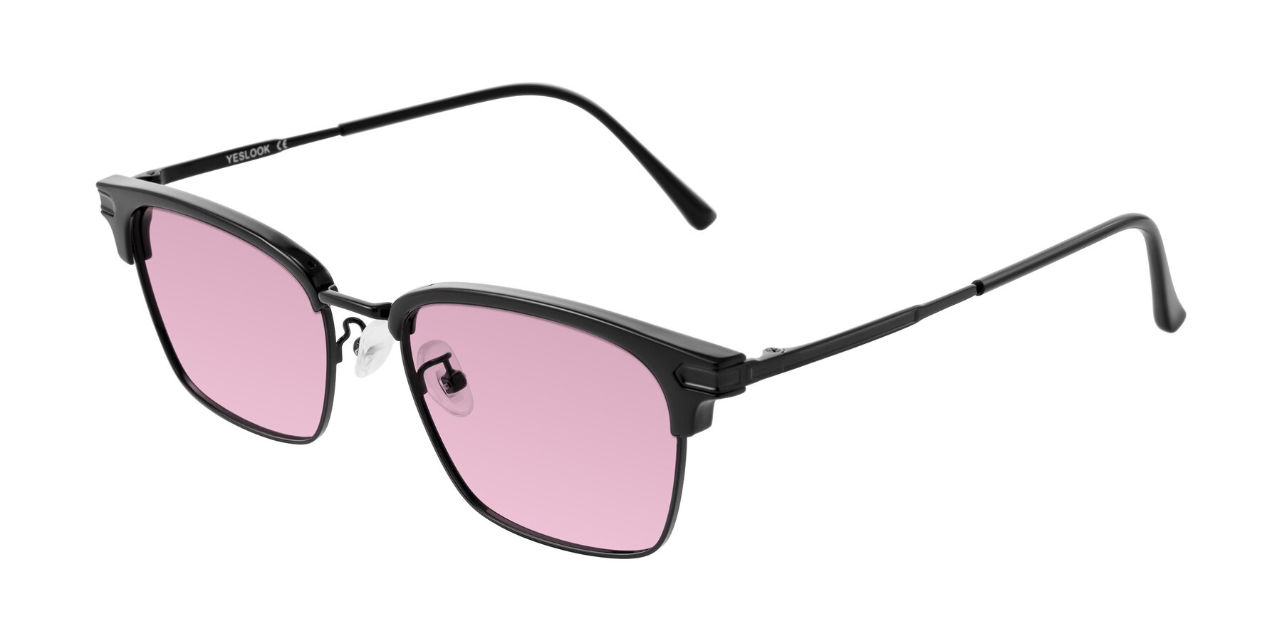 Angle of Adsule in Black with Light Wine Tinted Lenses