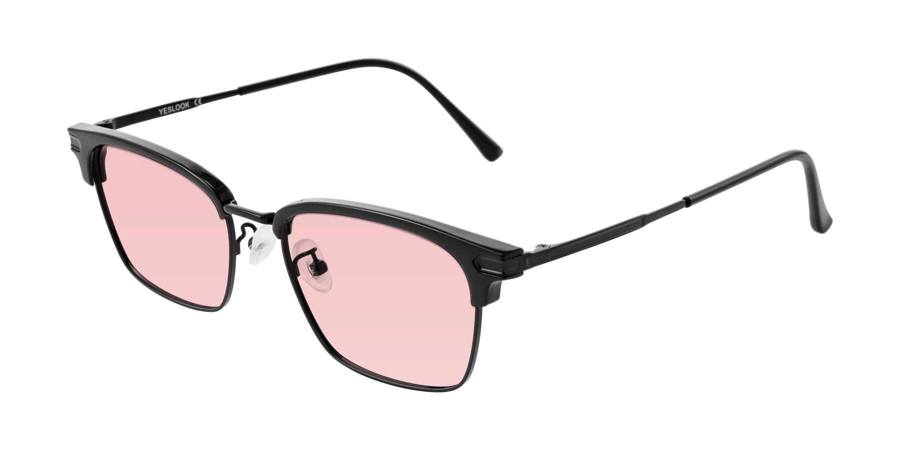 Angle of Adsule in Black with Light Garnet Tinted Lenses