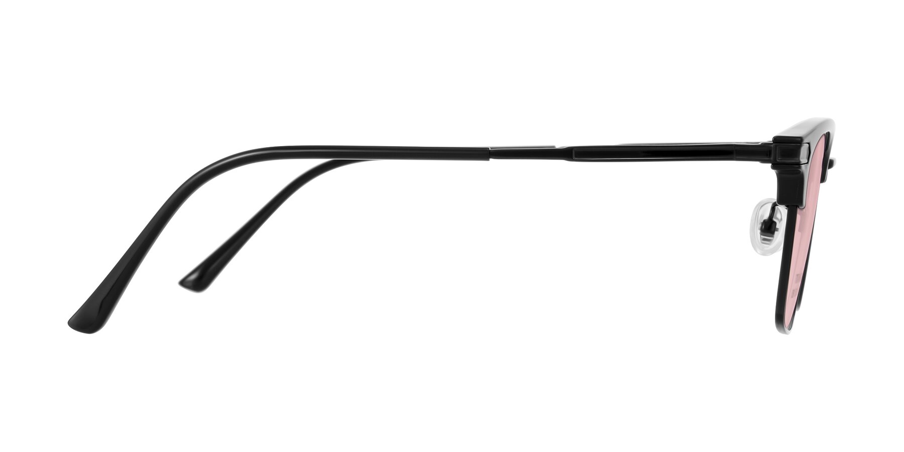 Side of Adsule in Black with Light Garnet Tinted Lenses