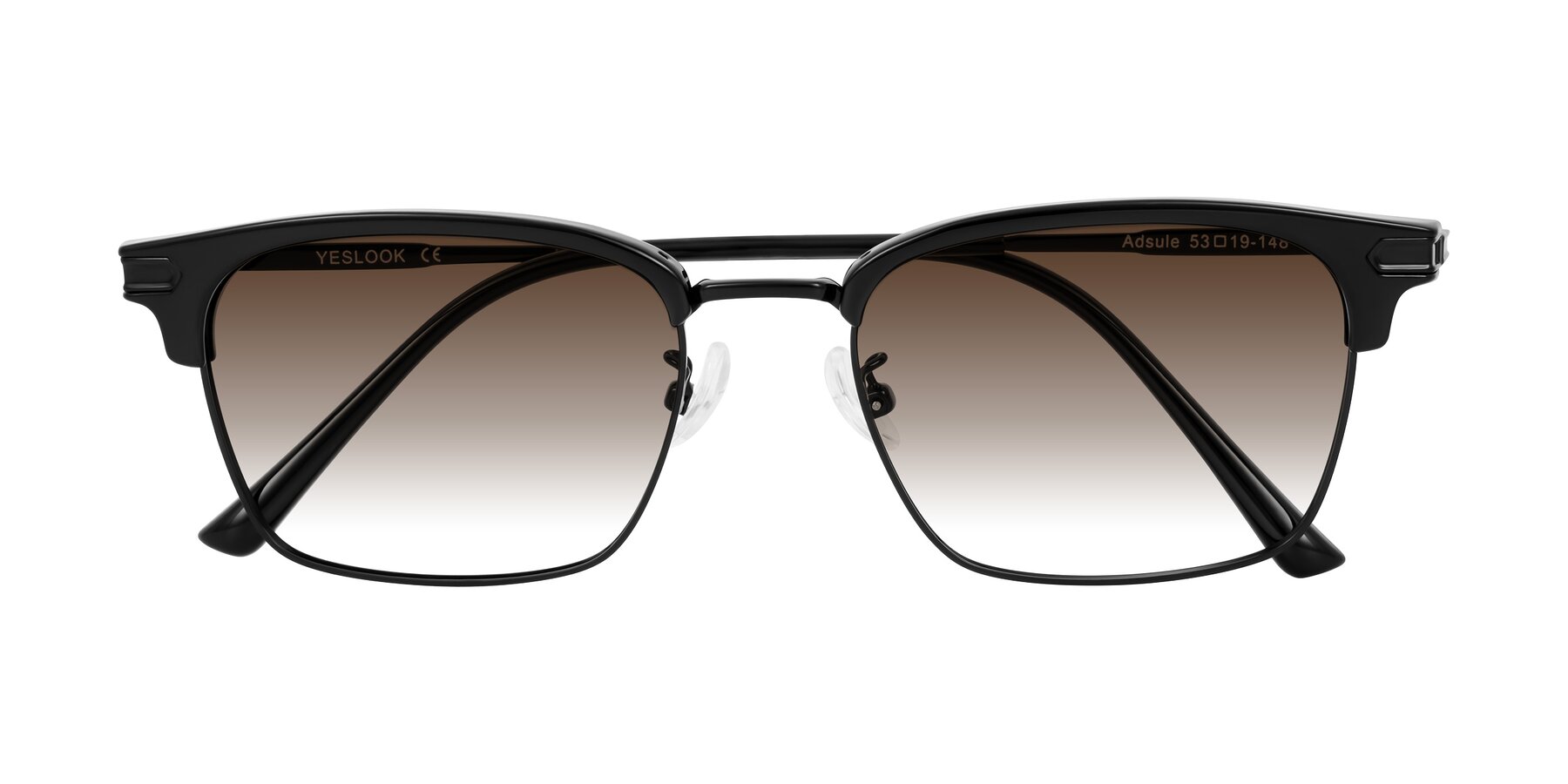 Folded Front of Adsule in Black with Brown Gradient Lenses