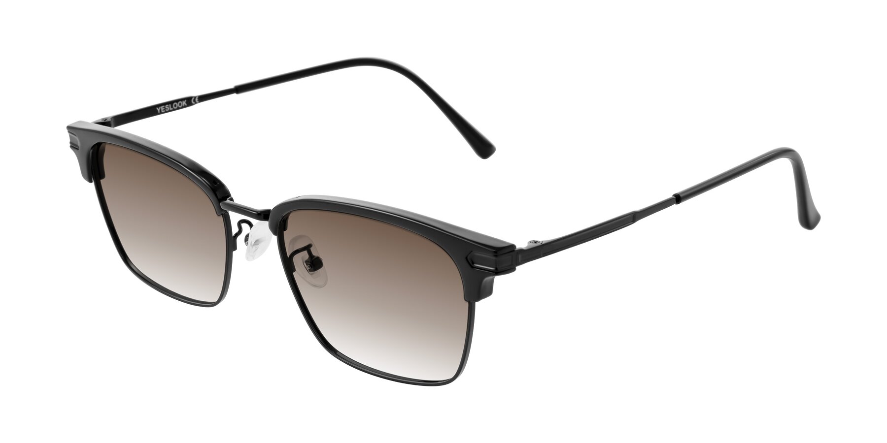 Angle of Adsule in Black with Brown Gradient Lenses