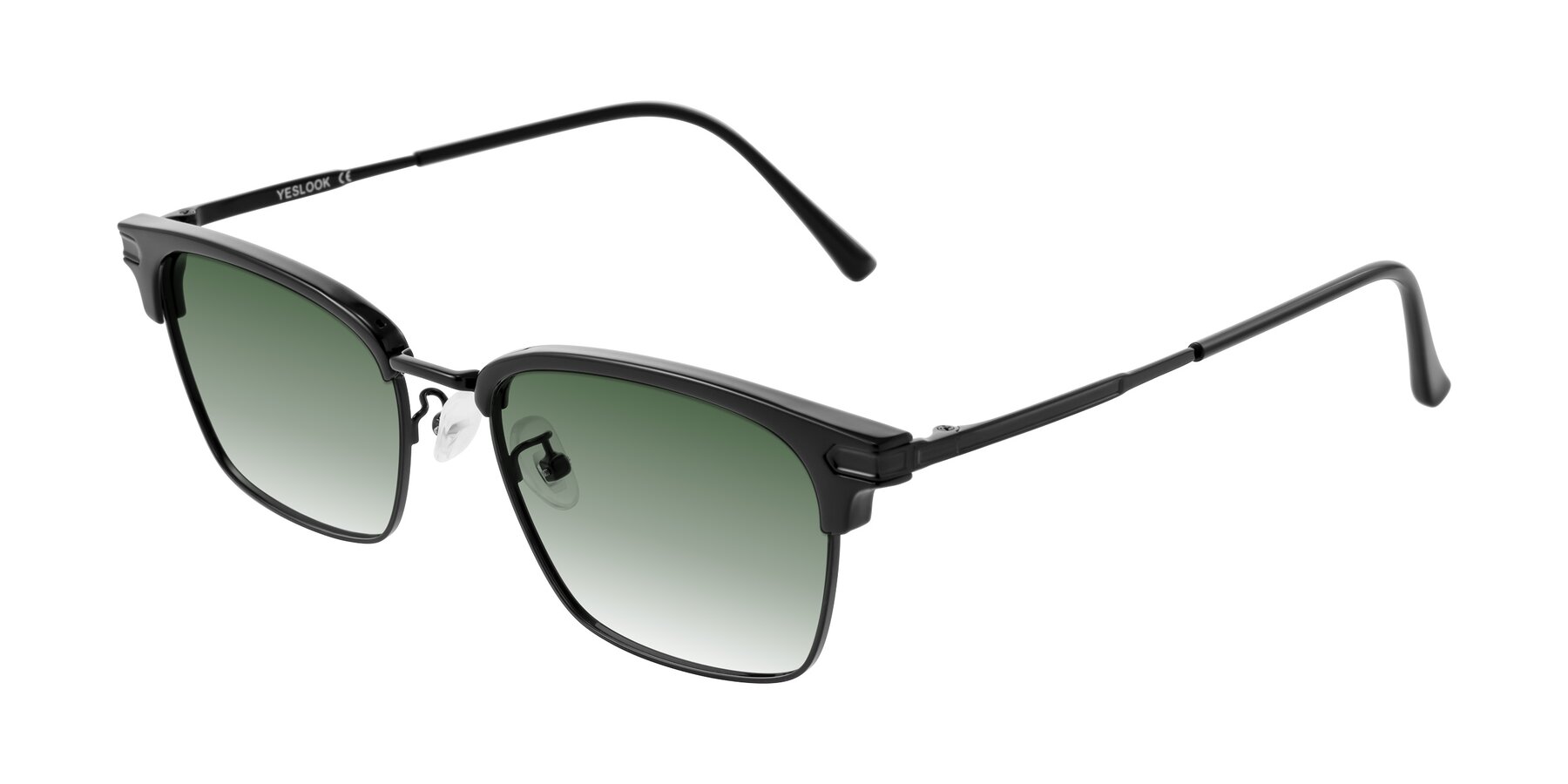 Angle of Adsule in Black with Green Gradient Lenses