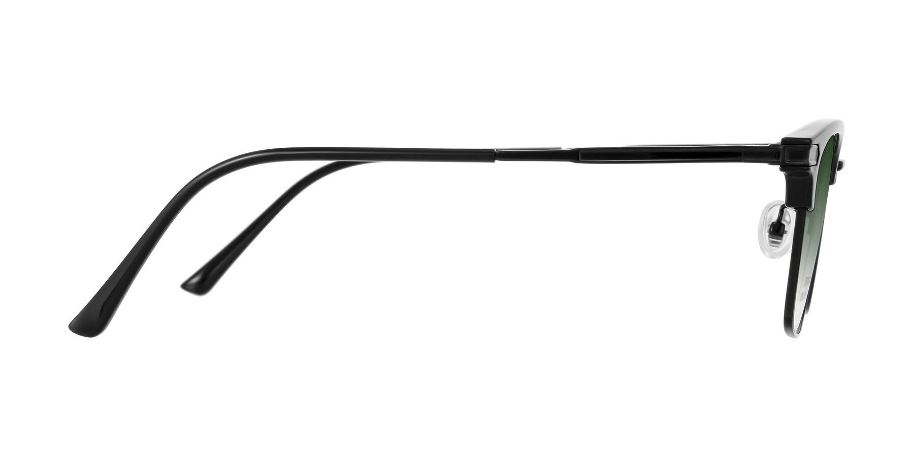 Side of Adsule in Black with Green Gradient Lenses