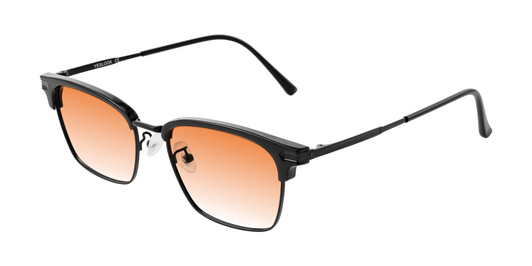 Angle of Adsule in Black with Orange Gradient Lenses