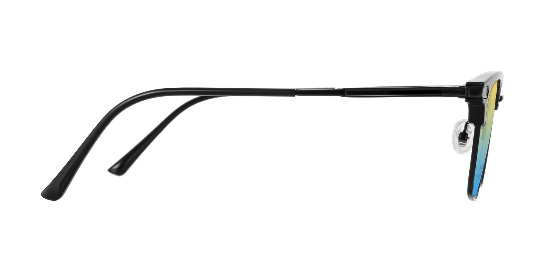 Side of Adsule in Black with Yellow / Blue Gradient Lenses