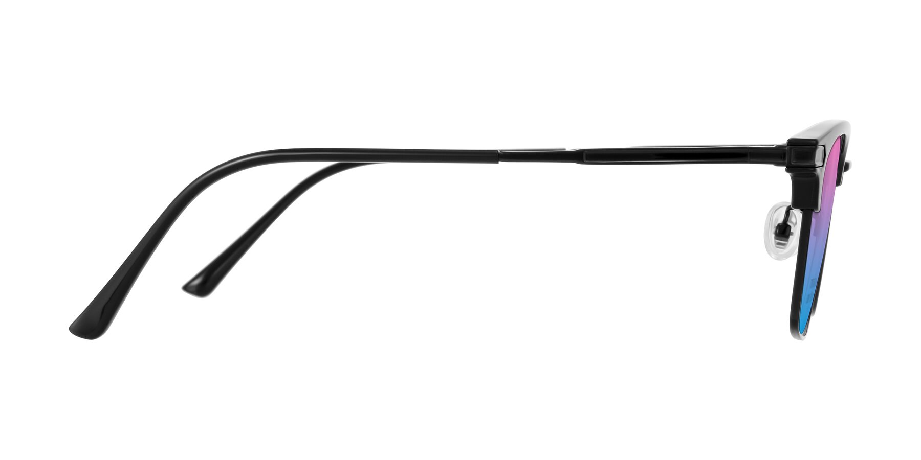 Side of Adsule in Black with Pink / Blue Gradient Lenses