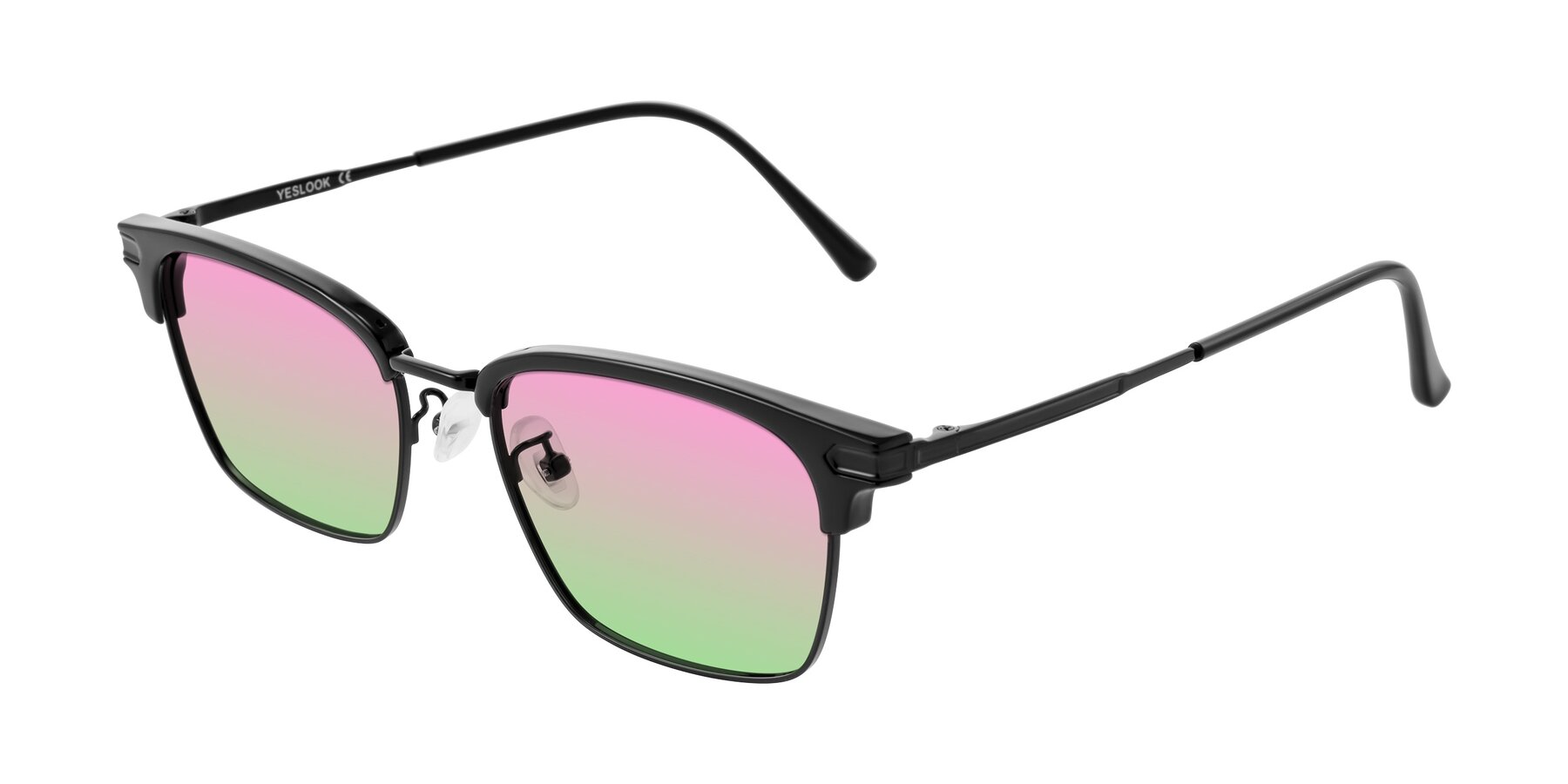 Angle of Adsule in Black with Pink / Green Gradient Lenses