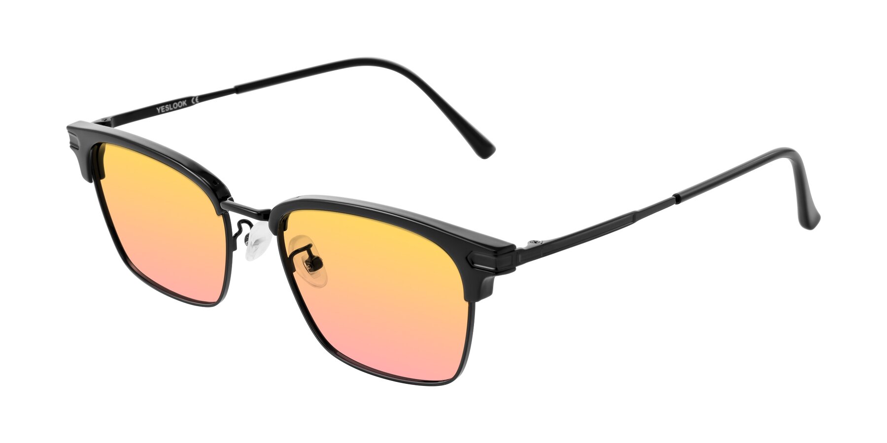 Angle of Adsule in Black with Yellow / Pink Gradient Lenses
