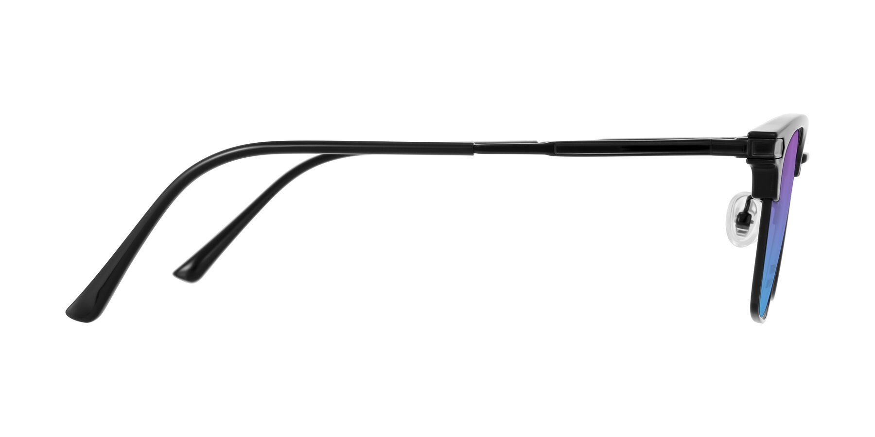 Side of Adsule in Black with Purple / Blue Gradient Lenses