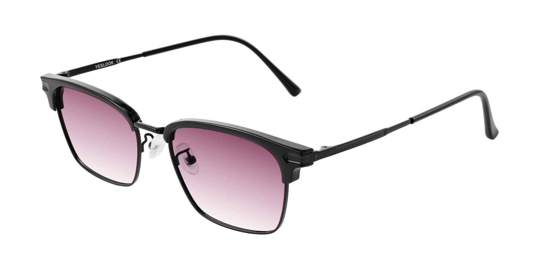 Angle of Adsule in Black with Wine Gradient Lenses