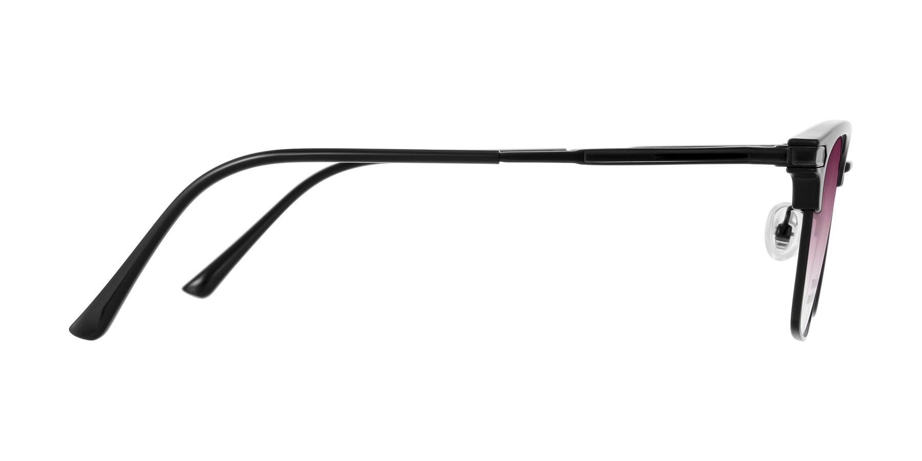 Side of Adsule in Black with Wine Gradient Lenses