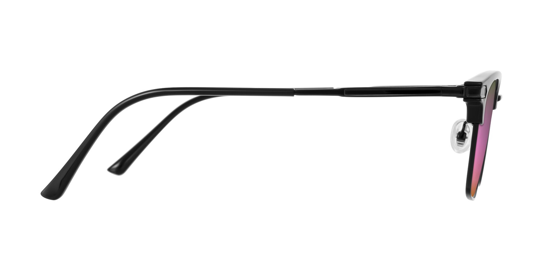 Side of Adsule in Black with Pink Mirrored Lenses