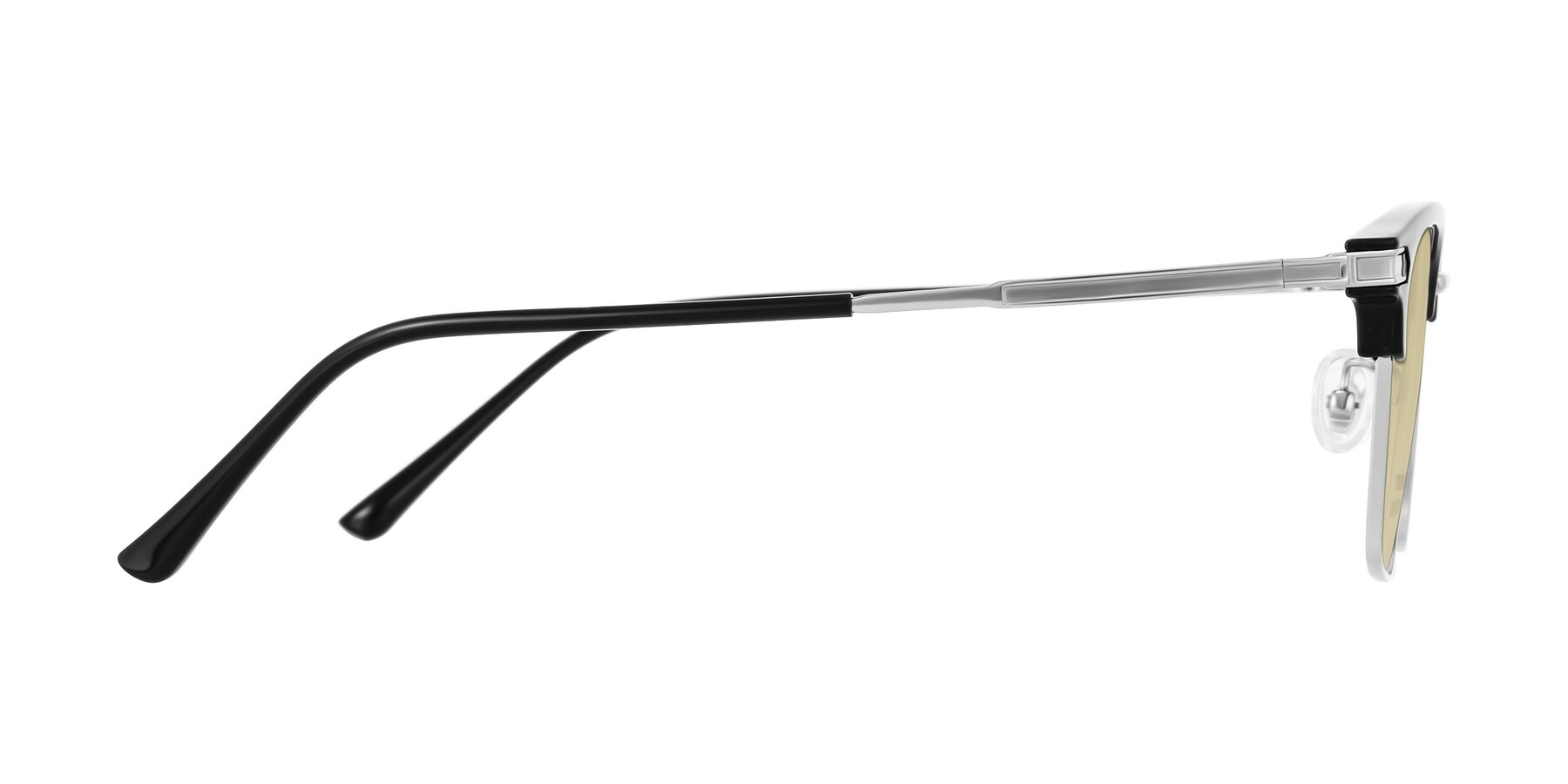 Side of Adsule in Black/Silver with Light Champagne Tinted Lenses
