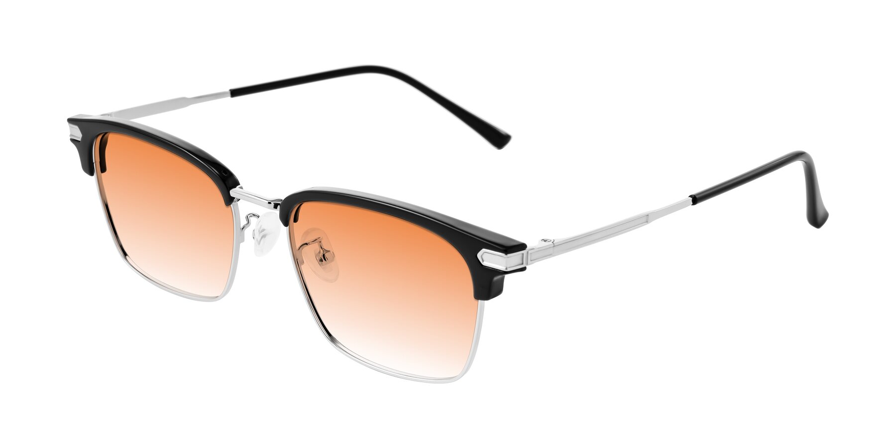 Angle of Adsule in Black/Silver with Orange Gradient Lenses