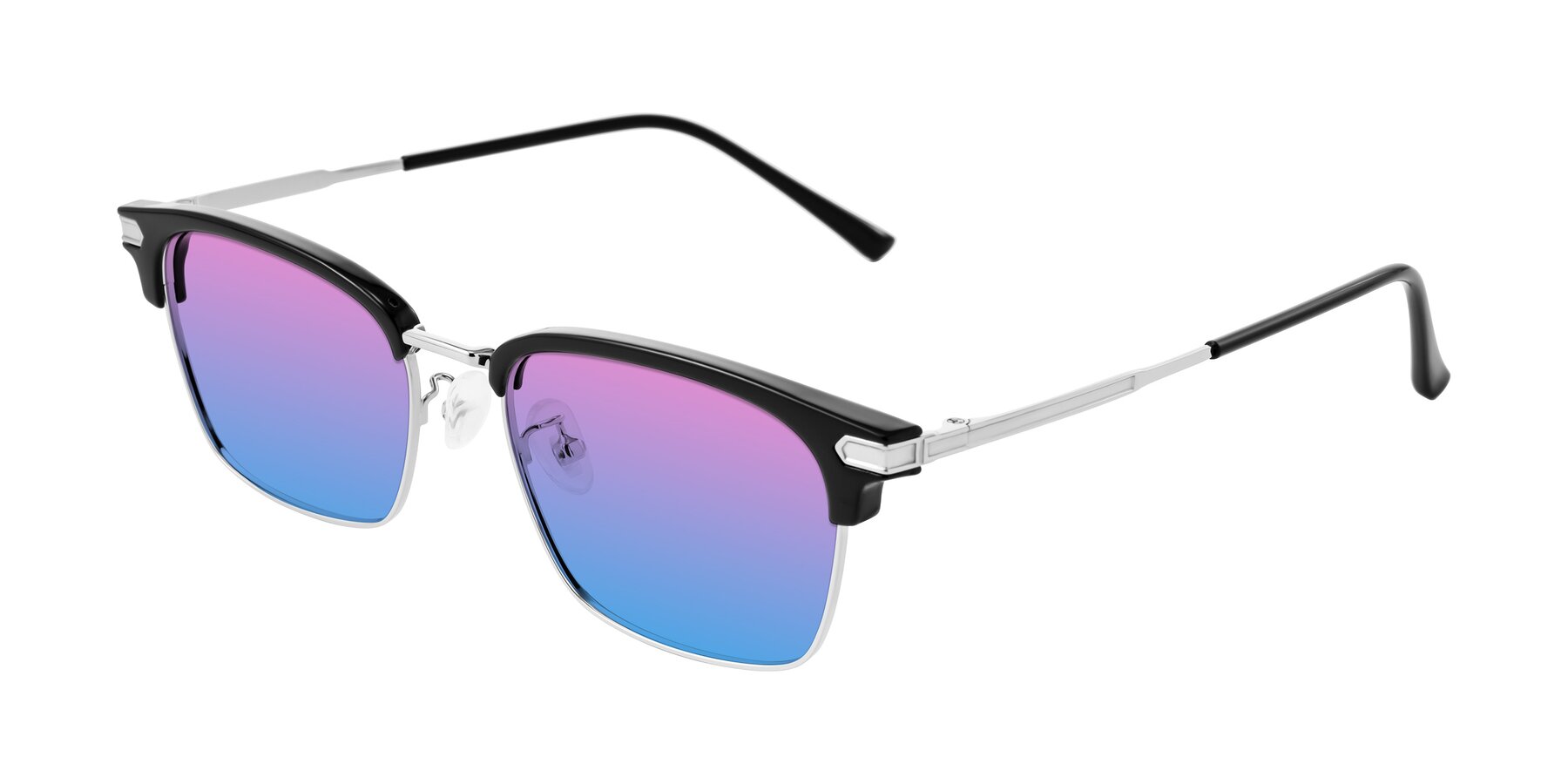 Angle of Adsule in Black/Silver with Pink / Blue Gradient Lenses