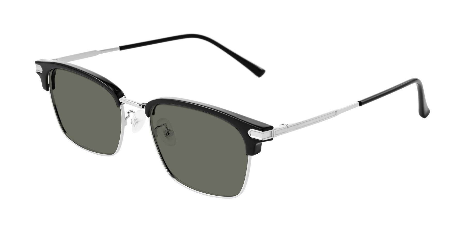 Angle of Adsule in Black/Silver with Gray Polarized Lenses