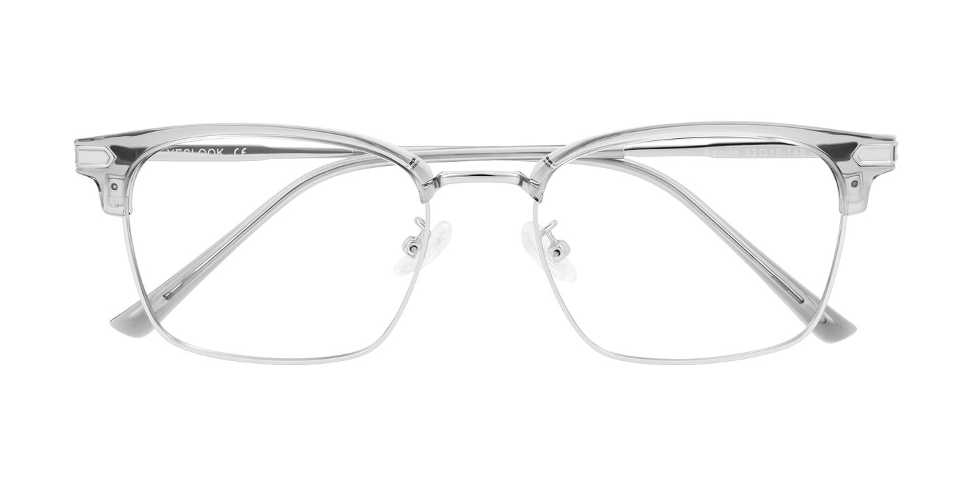 Adsule - Clear Gray/Silver Eyeglasses