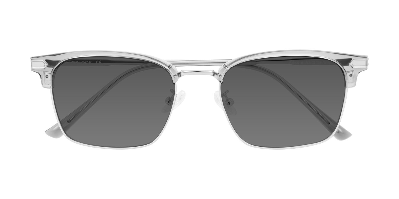 Adsule - Clear Gray/Silver Tinted Sunglasses