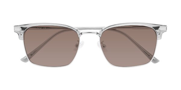 Front of Adsule in Clear Gray/Silver