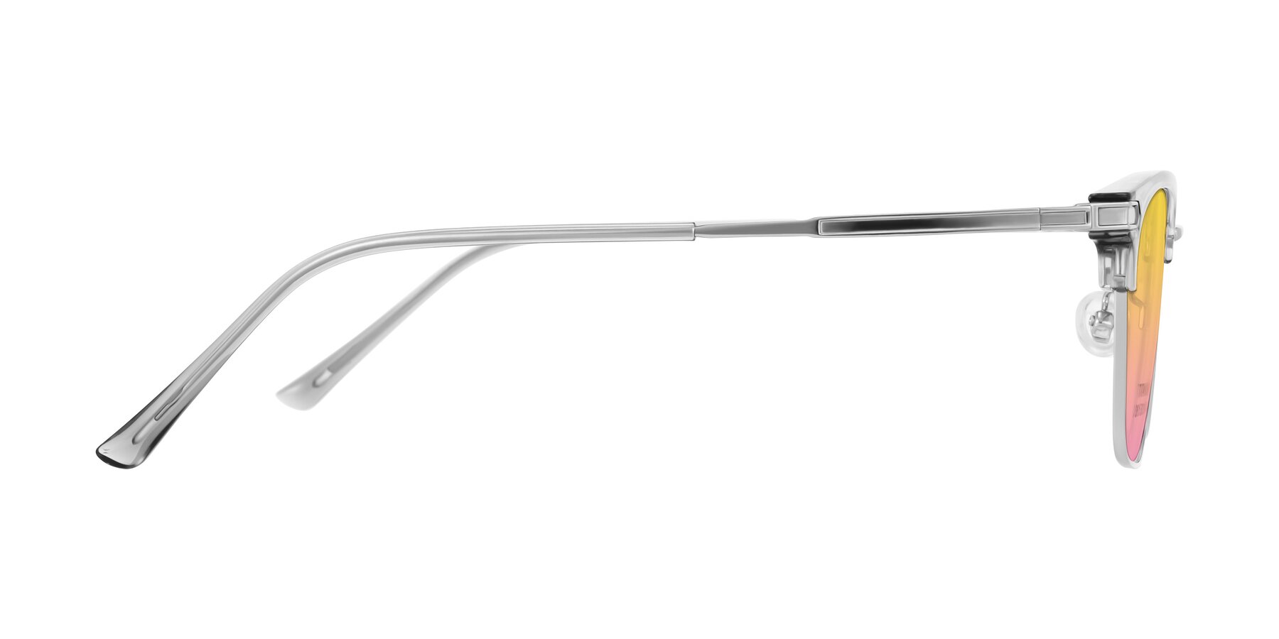 Side of Adsule in Clear Gray/Silver with Yellow / Pink Gradient Lenses