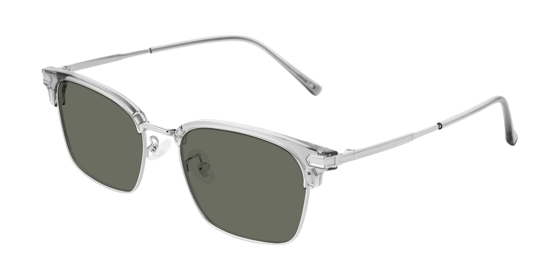 Angle of Adsule in Clear Gray/Silver with Gray Polarized Lenses