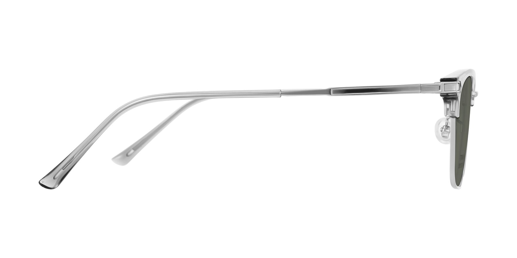 Side of Adsule in Clear Gray/Silver with Gray Polarized Lenses