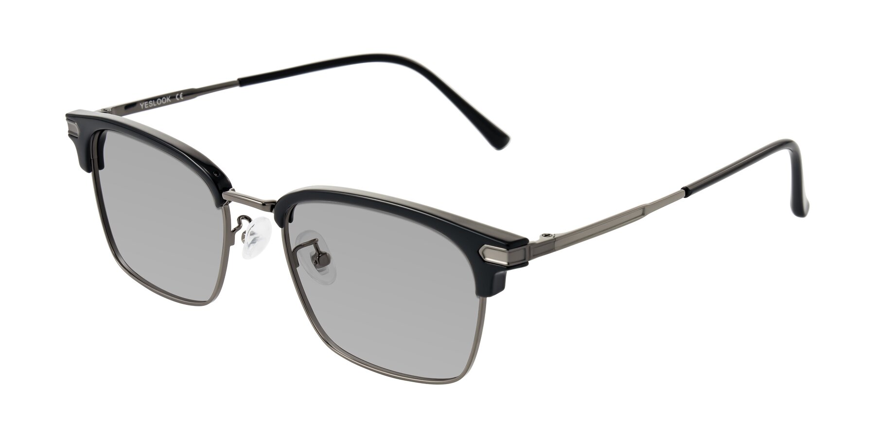 Angle of Adsule in Black/Gunmetal with Light Gray Tinted Lenses