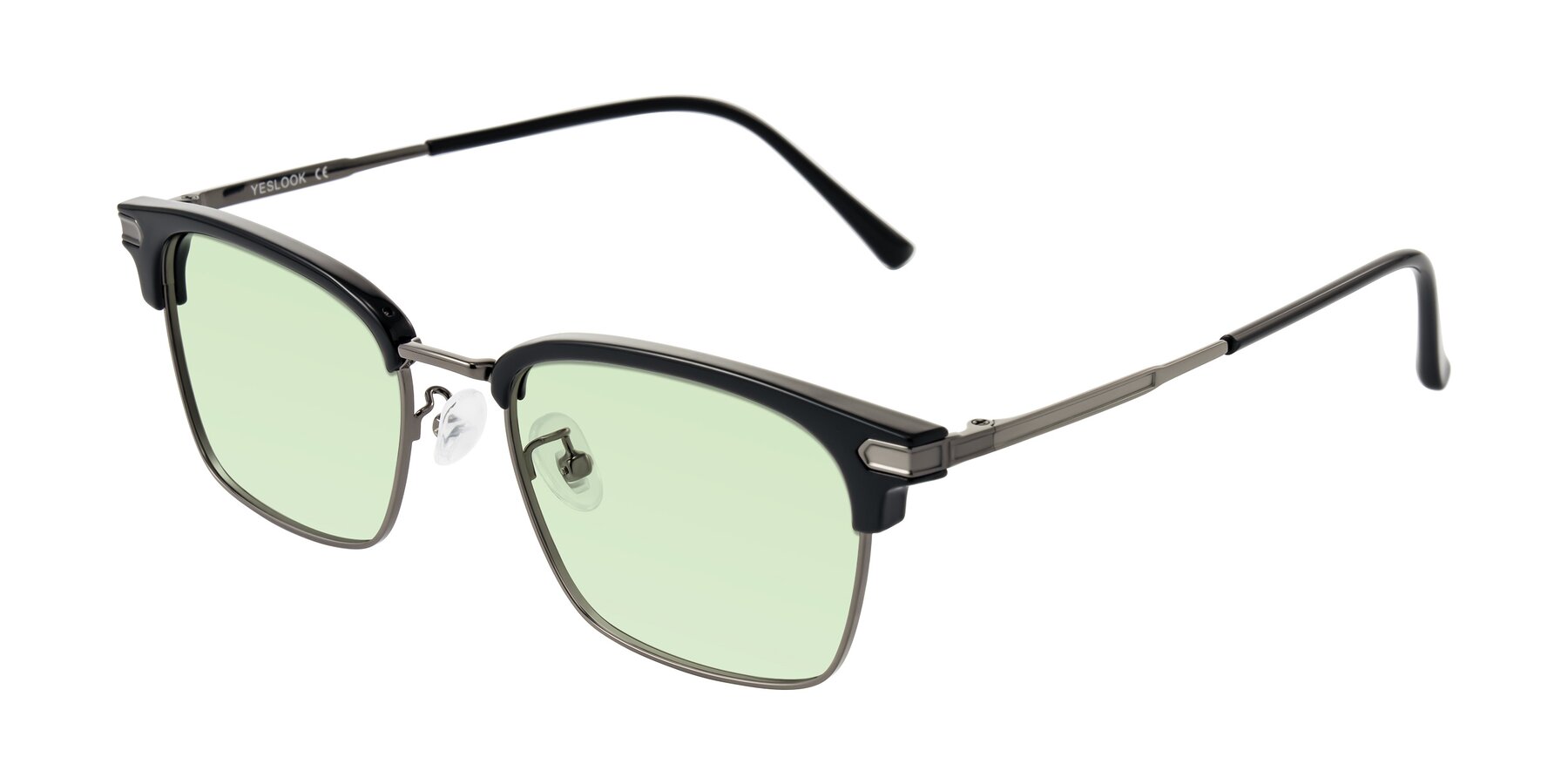 Angle of Adsule in Black/Gunmetal with Light Green Tinted Lenses
