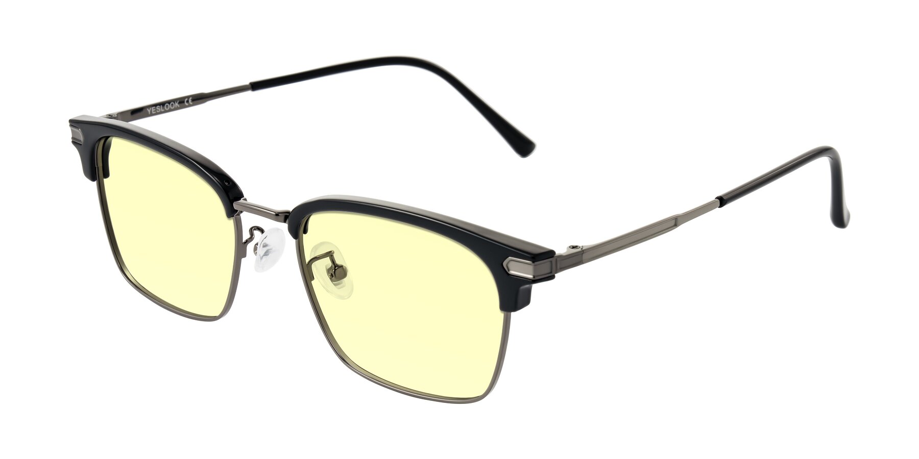 Angle of Adsule in Black/Gunmetal with Light Yellow Tinted Lenses