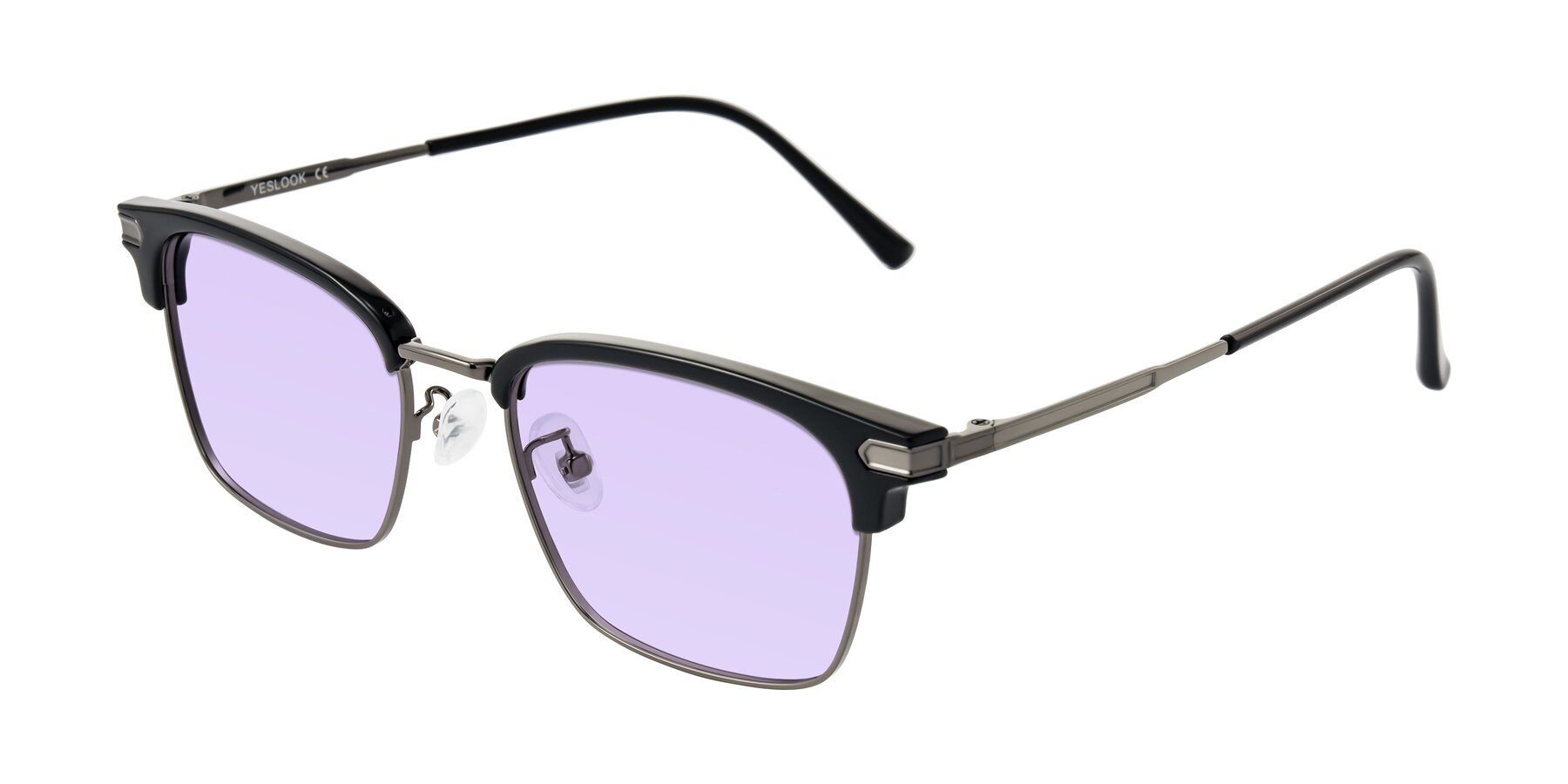 Angle of Adsule in Black/Gunmetal with Light Purple Tinted Lenses
