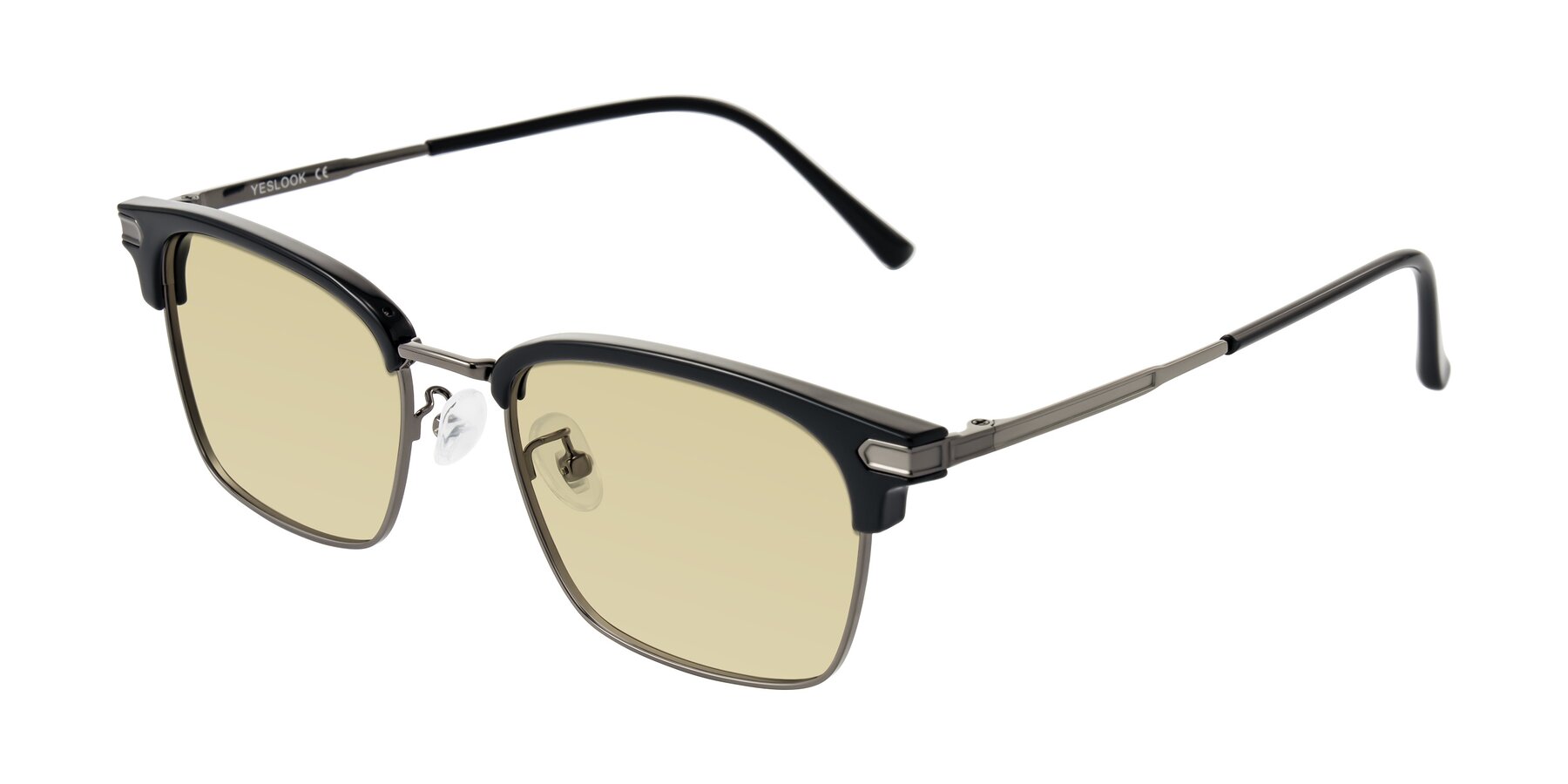 Angle of Adsule in Black/Gunmetal with Light Champagne Tinted Lenses