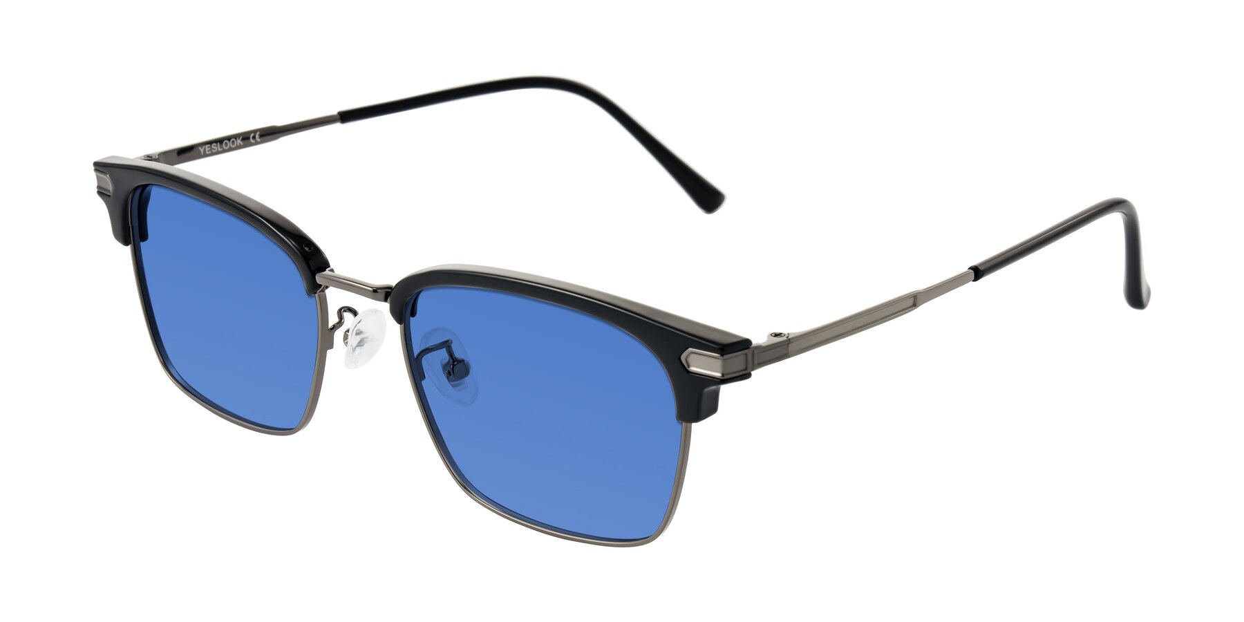 Angle of Adsule in Black/Gunmetal with Blue Tinted Lenses
