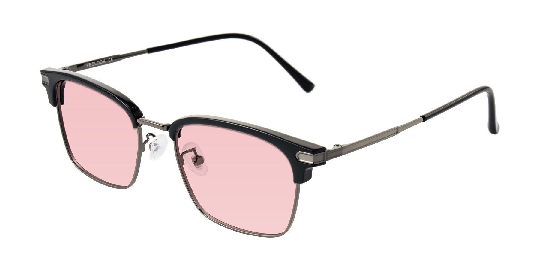 Angle of Adsule in Black/Gunmetal with Light Garnet Tinted Lenses