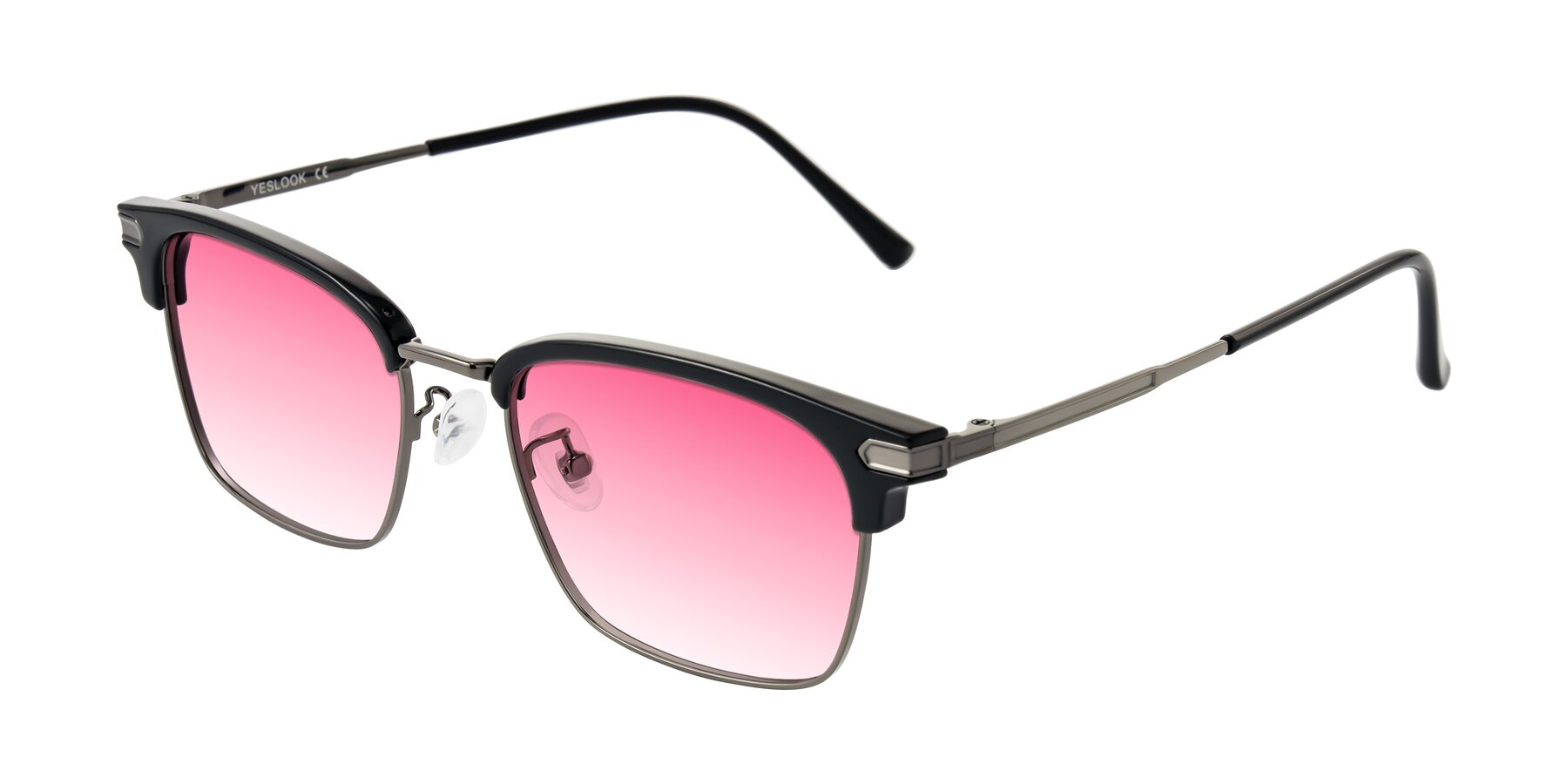 Angle of Adsule in Black/Gunmetal with Pink Gradient Lenses