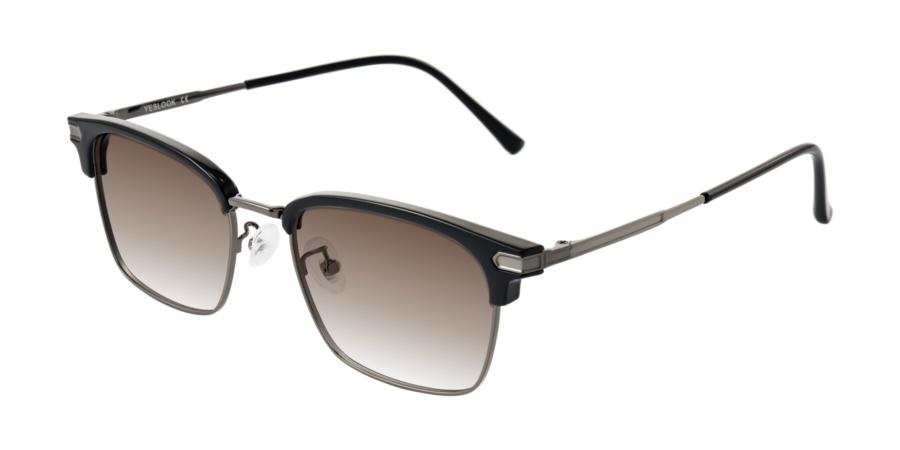 Angle of Adsule in Black/Gunmetal with Brown Gradient Lenses