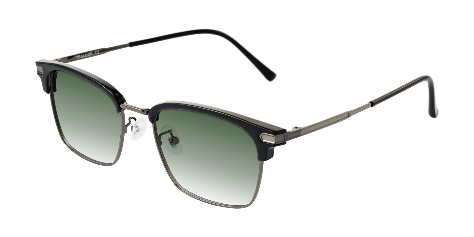Angle of Adsule in Black/Gunmetal with Green Gradient Lenses