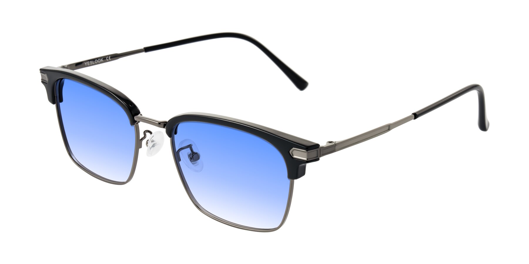 Angle of Adsule in Black/Gunmetal with Blue Gradient Lenses