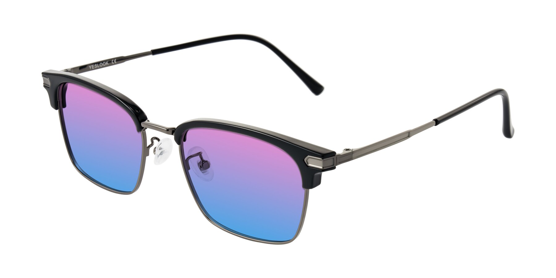 Angle of Adsule in Black/Gunmetal with Pink / Blue Gradient Lenses