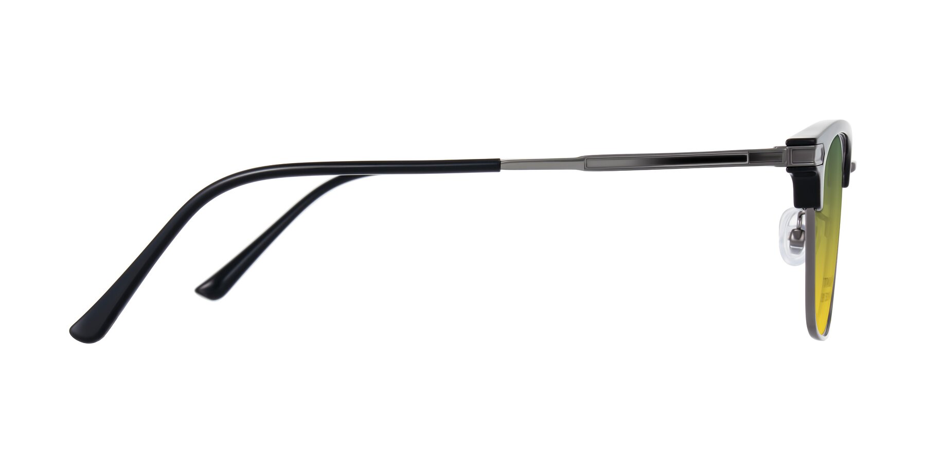 Side of Adsule in Black/Gunmetal with Green / Yellow Gradient Lenses