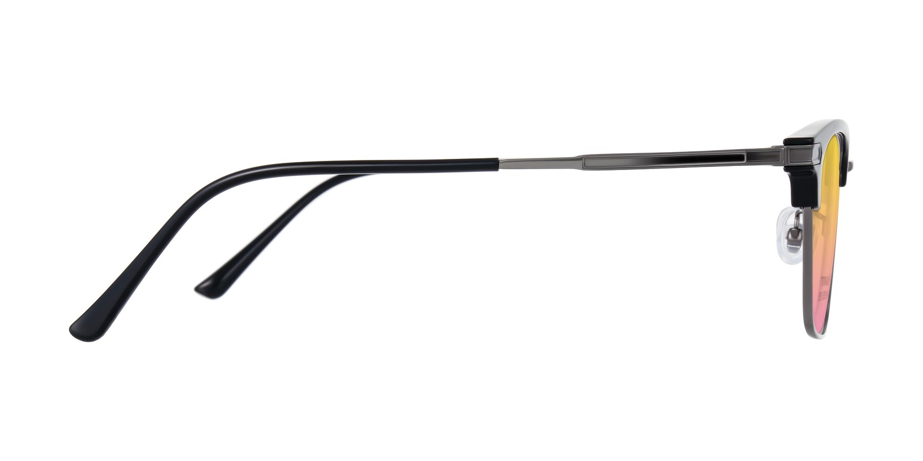 Side of Adsule in Black/Gunmetal with Yellow / Pink Gradient Lenses
