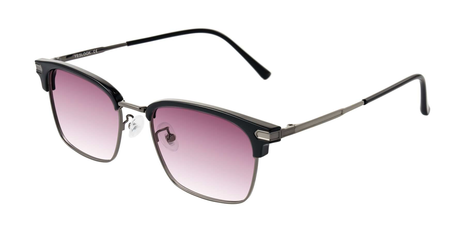 Angle of Adsule in Black/Gunmetal with Wine Gradient Lenses
