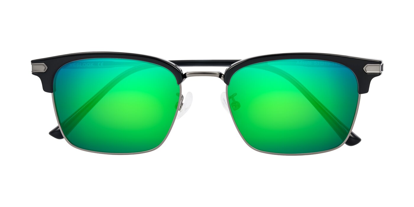 Adsule - Black/Gunmetal Flash Mirrored Sunglasses
