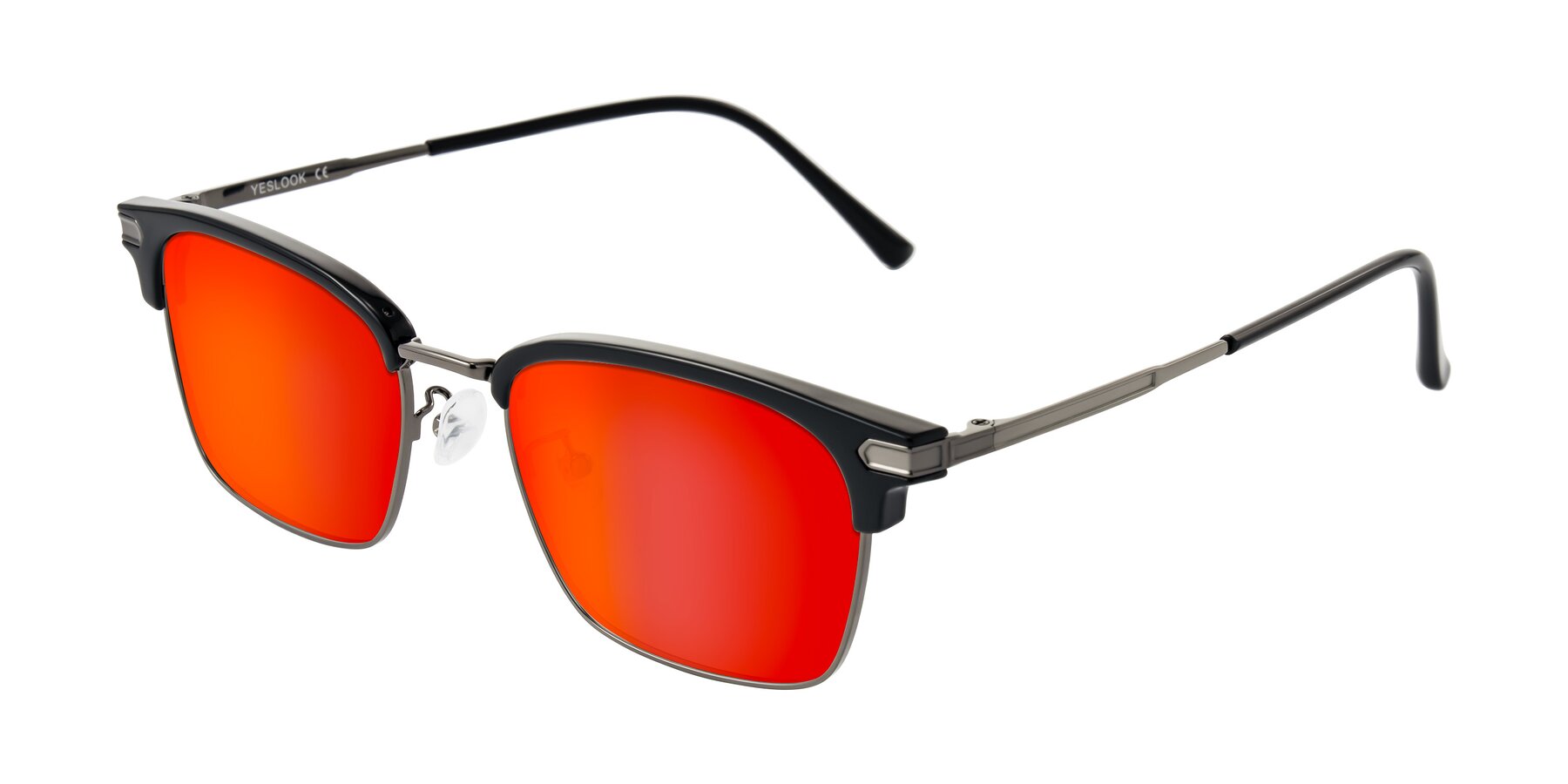 Angle of Adsule in Black/Gunmetal with Red Gold Mirrored Lenses