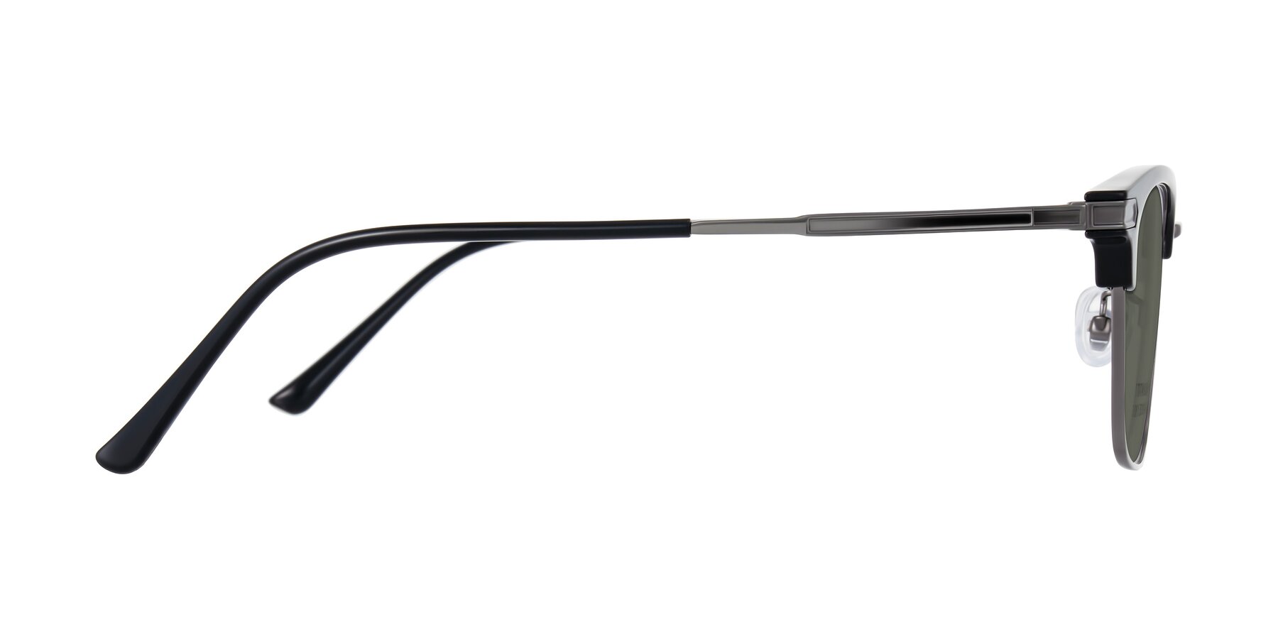 Side of Adsule in Black/Gunmetal with Gray Polarized Lenses