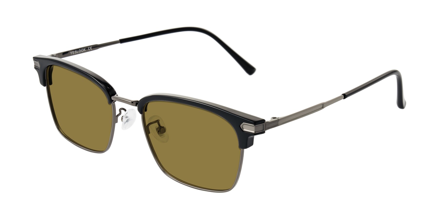 Angle of Adsule in Black/Gunmetal with Brown Polarized Lenses