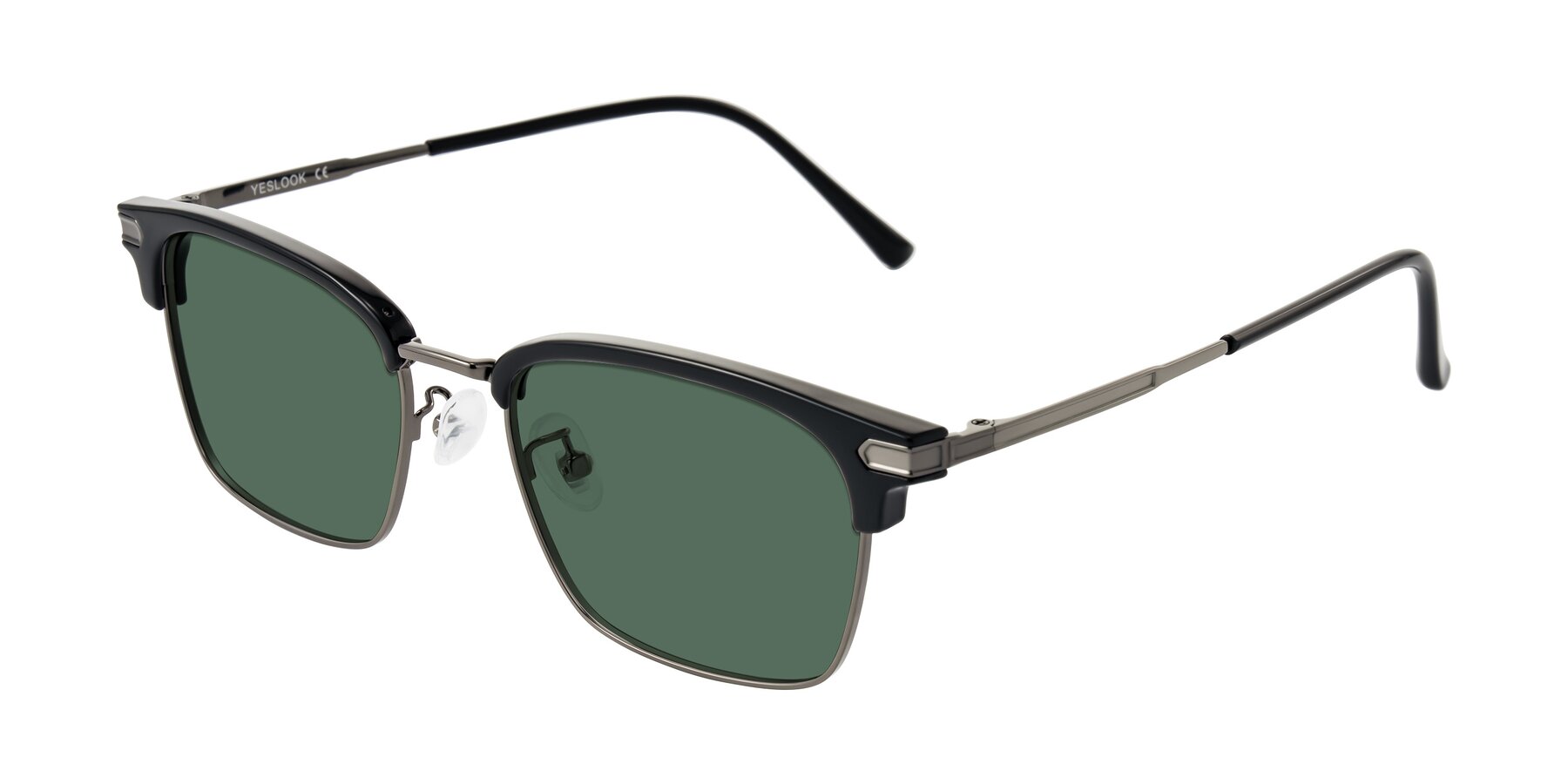 Angle of Adsule in Black/Gunmetal with Green Polarized Lenses